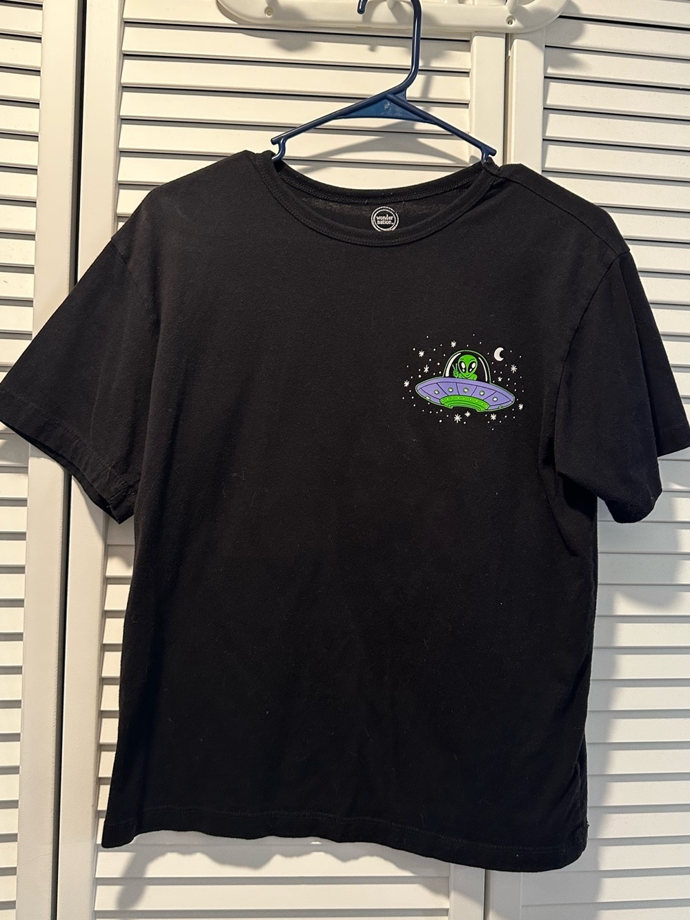 Wonder Nation Boy’s Black Alien Short-Sleeve Tee